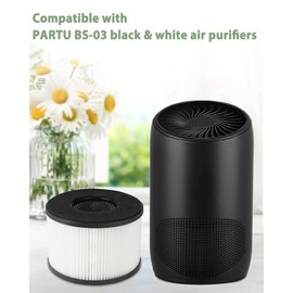Future Way BS-03 Filter Replacement Compatible with PARTU and Slevoo BS-03 Air Purifier, High Efficiency Standard Filter & Activated Carbon Filter, Part# U & X, 2 Pack