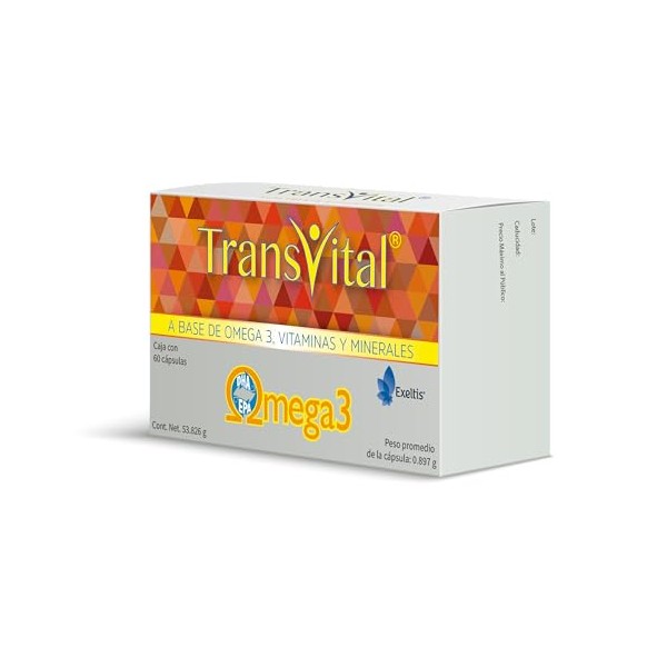 Transvital Suplemento Alimenticio a Base de Omega 3, Vitaminas y