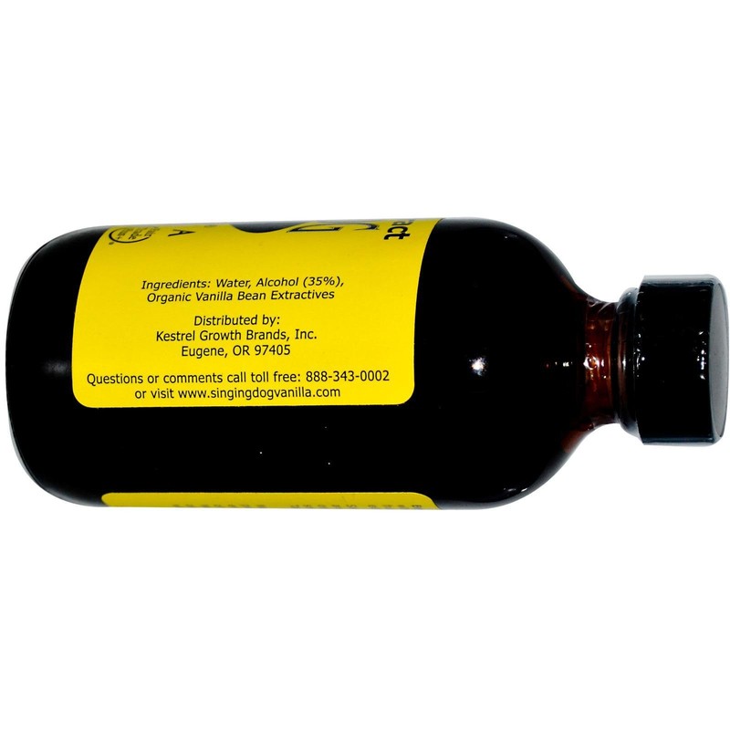 Singing Dog Vanilla, Pure Vanilla Extract, 4 Fluid Ounce Bottle