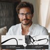 AIMISUV 6Pcs Reading Glasses Men,Spring Hinge Blue Light Blocking Readers,Anti