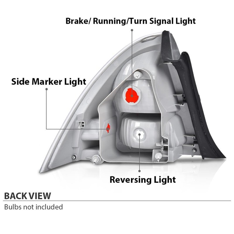 Tail Lights Assembly Set w/o Bulbs 2006-2009 Compatible with Ford