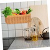 SHOWERORO Wall Hanging Woven Basket for Kitchen Storage Retro Imitation