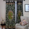Celtic Curtain Yin Yang Tab Top Cotton Door Panel Copper