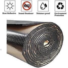 USEP Heat Sound Deadening Vehicle Insulation Mat Deadener Pad Car Auto Exhaust Muffler Hood Door Waterproof Fireproof AUTO CAR Van RV Camper Truck (6MM 1/4inch) (48 inch x 8ft)