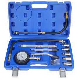 11pcs Engine Compression Tester Adapter Kit, Automotive Engine Cylinder Leak Down Compression Test Motor Pressure Gauge for Cars,Vans,Motorcycles,Trucks