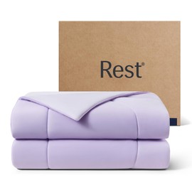 REST® Evercool® Cooling Comforter, Twin/Twin XL, Blanket for Hot Sleepers, All Season Bedding to Keep Cool for Night Sweats, Breathable Lightweight Blanket, 68"x90" Inches, Lavender Breeze