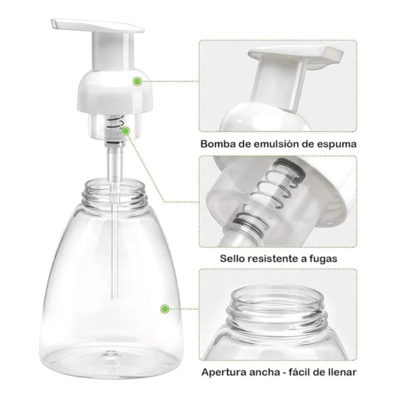 Kit De 3 Dispensadores Para Jabón Espuma 250ml