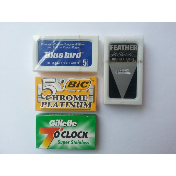 20 Feather Bluebird 7 O'clock & BIC Double Edge Blade