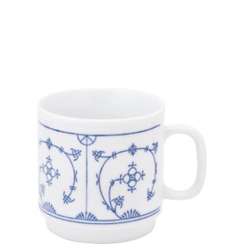 KAHLA 485300A75019H Blau Saks Kaffeebecher 0,30 l | Kaffeetasse mit Strohmuster aus Porzellan