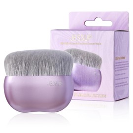 Jessup Brocha Base Maquillaje Fluido,Brocha Kabuki Grande Pinceles Maquillaje Base para Difuminar, Pulir,Contorno y Aplicar, Morado SF003