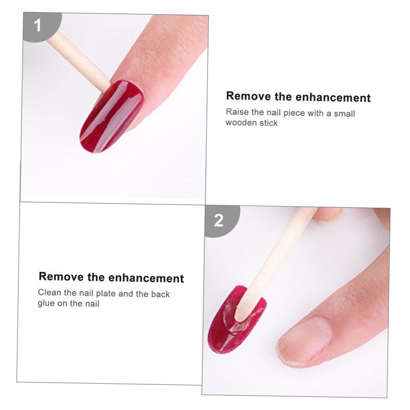 FOMIYES 100pcs Matte Long Ballerina Press Nails Fake Nails False