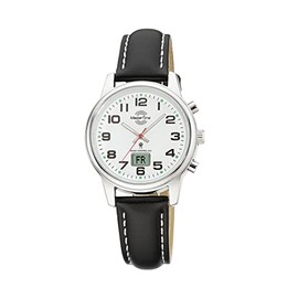 Master Time MTLA-10817-12L Funk Quartz Women's Watch Analogue Digital with Leather Strap, Strap.