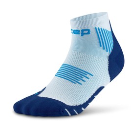 CEP - Short running socks with compression for women, Core 5.0 low cut, optimal blood circulation, faster recovery and blister-free running, ice/blue, L