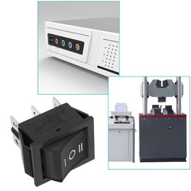 ECSiNG 5PCS Toggle Switch KCD2-203 Rocker Switch 3 Positions Rocker Power Switch for Electrical Products Instrument Car Boat Household Appliances, Black