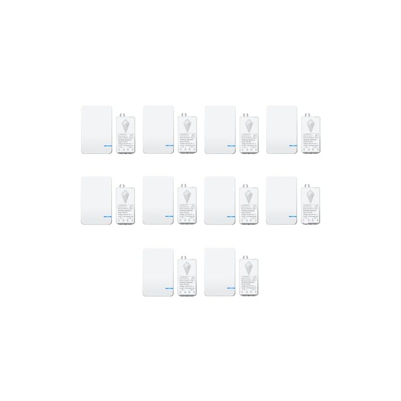NineLeaf Wireless Light Switch and Receiver Kit, Wireless Light Switch