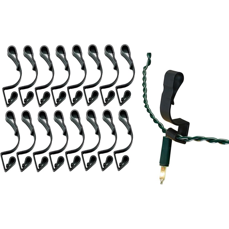 UKDD® Black Giant Gutter Hooks for Hanging Outdoor Christmas Lights