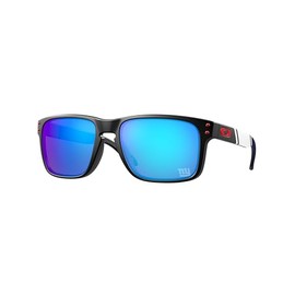 Oakley OO9102 Sunglasses Bundle: OO 9102 9102S5 Holbrook Nyg Matte Black Prizm and Large Black leash Accessory kit