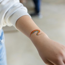 Toyseum 30 x Rainbow Glitter Tattoo Sheets For Kids (280 Tattoos), Fillers for Girls Party Bags, Premium Temporary Glitter Tattoos, Pack of 30 Sheets (280 Tattoos Total)