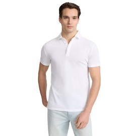 EXPRESS Mens PIMA Cotton Pique Polo Shirt White