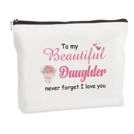 Mothers Day Gifts for Daughter Birthday Graduation Christmas Stocking Stuffers Valentines Day Easter Womens Day Halloween Daughters Day Best Daughter Ever Gifts Ideas Makeup Bag for Adult Daughters