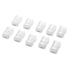100Pcs Network Crystal Heads Gold Plated Strong Toughness Cable Connectors