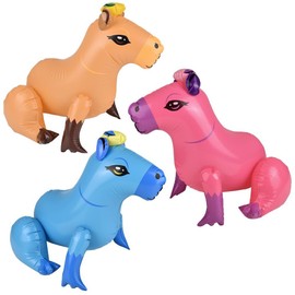 HAPPY DEALS ~ Capybara Inflates | Set of 3 | 24 inch | Inflatable Pool Toys and Party Decorations