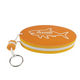 Riverruns Floating Key Ring Glow in Dark Lightweight Water Buoyant Key chain, Boat Kayak Key Chains for Water Sports (Orange-Large-1pack)