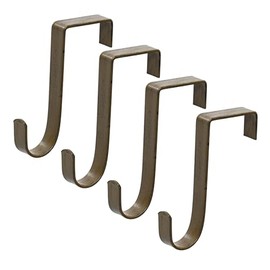 MIJOMA Set of Window Hooks, Door Hooks, Decorative Hooks for Door Wreaths, Seasonal & Festive Decoration, No Drilling or Gluing, for Standard Windows and Doors, Powder-Coated (4 Pieces - 10 cm Long)