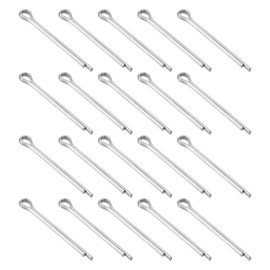 sourcing map 30Pcs 3.2mmx35mm 304 Stainless Steel Cotter Pin, Split Pin Fastener Clips Split Cotter for Household Appliances, Sports Equipment, Car Mechanics Repair (Silver)
