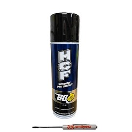 Smilyeez Listing for BG HCF Waterproof Spray Lubricant PN 498 (1 Can) - High-Temperature, Water-Resistant Aerosol Grease for Metal Components, Hinges, and Door Hinges with Pocket Screwdriver
