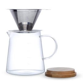 J-kitchens Coffee Server Set (Stainless Steel Coffee Dripper & Drip Pot) Φ3.1 x H4.4 inches (80 x 112 mm) 580cc