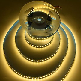 LED Light Strip, 16.4ft 600 Units SMD 5054 LEDs(5050 Upgraded), 16000LM Flexible 12V DC Light Strips, LED Ribbon, DIY Christmas Home Kitchen Indoor Party Decoration (Non-waterproof IP21, Warm White 3500K)