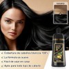 4 en 1 para Champú Colorante, Shampoo Tinte 500ml (Negro)