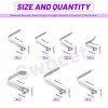 Swpeet 21Pcs 7Sizes Stainless Steel V-Shaped Push Button Spring Clips