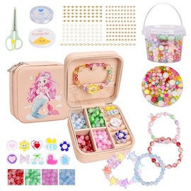 AMLEBE 834PCS kit para hacer pulseras -pulseras para niñas, Colorido y adorable, estimula la creatividad y la imaginación, juguetes para niñas 6-7 años