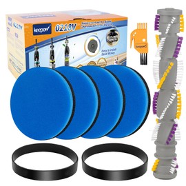 KEEPOW Replacement Parts Set for Bissell Cleanview Swivel Upright Bagless Vacuum 2252 2486 2488 2489 2253 2254 2258, 1 Brush Roll 1604545 + 2 Vacuum Belt 3031120 + 4 Vacuum Filters 12141