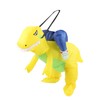 Yellow Dinosaur Inflatable Costume Half Body Model Weird Dinosaur Shape