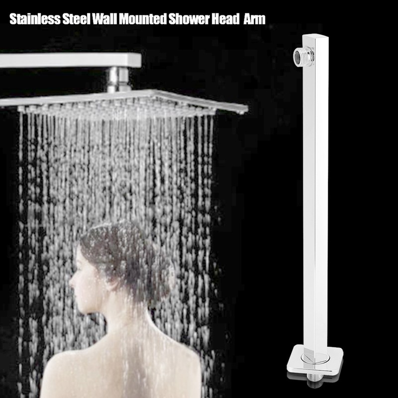 16 Inch Long Polished Stainless Steel Wall Mounted Shower Head