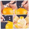 Mikinona 3 Sets 4pcs Sturdy Stainless Steel Peelers Citrus Peelers