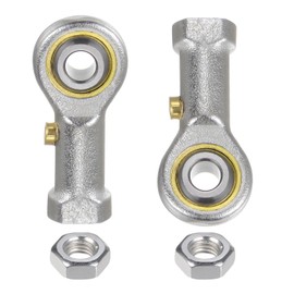 TA-VIGOR 2Pcs PHS5 M5 Female Rod End Bearings, Spherical Rod End Ball Joint, Right Hand Thread M5 x 0.8 Heim Joints, Self-Lubricating with Jam Nuts for Mechanical Linkage and Bearing Mounts