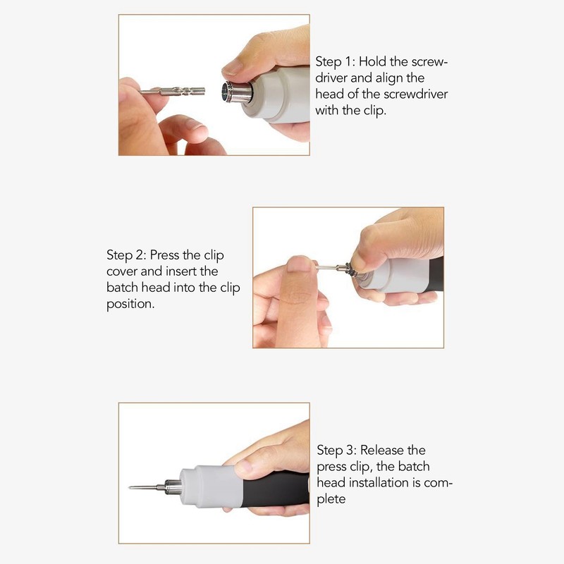 Electric Torsion Screwdriver Rechargeable Cordless Adjustable Brushless Electric Screwdriver for