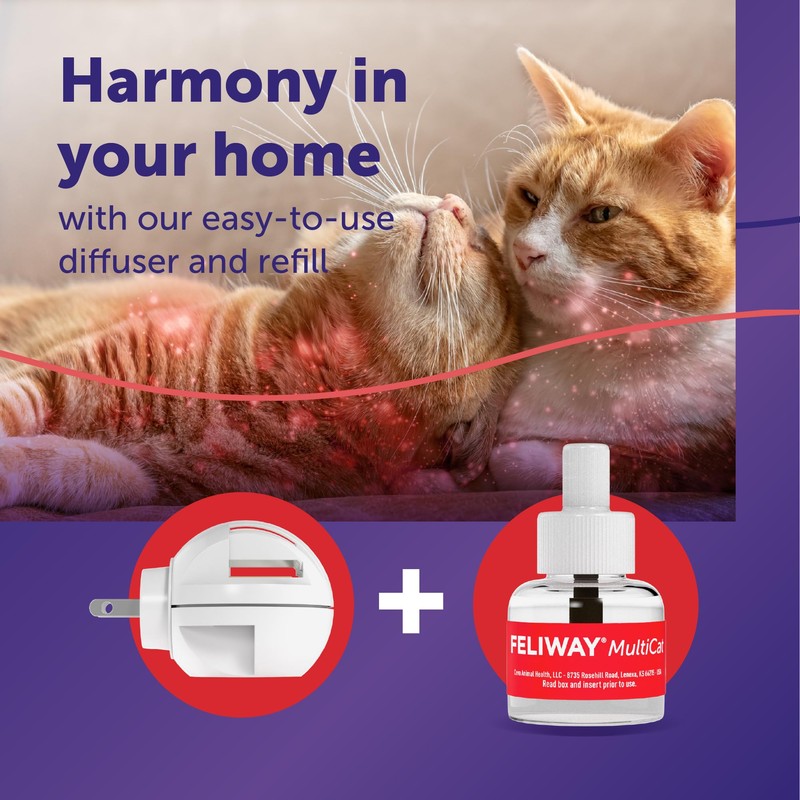 FELIWAY MultiCat 30 Day Cat Calming Plug In Pheromone Diffuser
