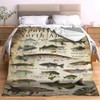 Fishing Blanket, Fishing Enthusiast's Blanket Gift, Sports Fish of North