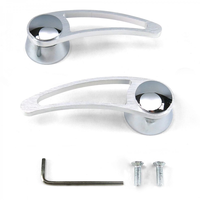 Autoloc Brushed Billet Aluminum Interior Car Door Handle Levers (Pair)