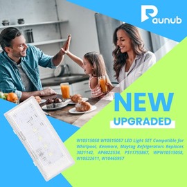 W10515058 Refrigerator Main LED Light WPW10515058 AP6022533 PS11755866 W10522611 W10465957 AP6022534 PS11755867 3021142 Compatible for Whirlpool, Kenmore, Maytag, KitchenAid, AP6022533 PS11755866