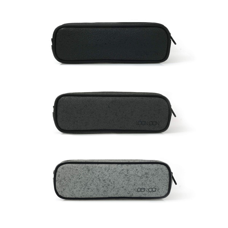 LOONLOON Pencil Case, Pen Case, Large Capacity, Simple, Round Zipper,