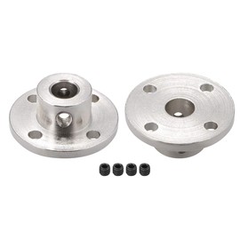 sourcing map Flange Coupling Motor Guide Shaft Coupling Motor Connection 8 mm Inner Diameter H13 x D16 Rigid for DIY Parts Silver Tone Pack of 2