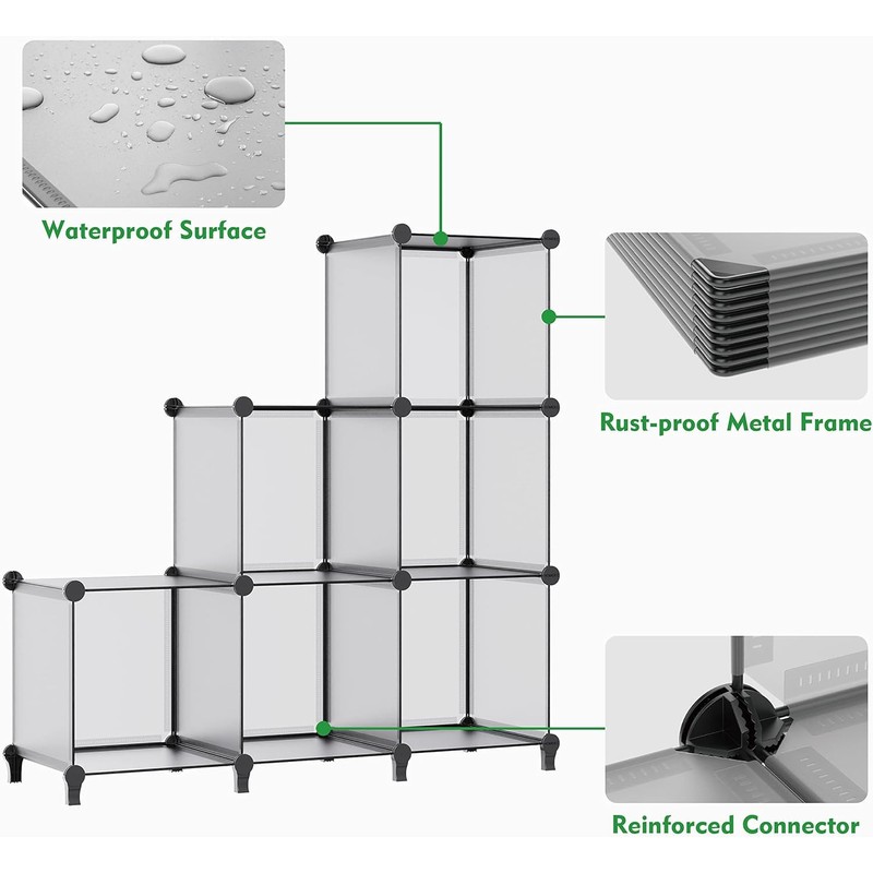HOMIDEC Closet Organizers and Storage, 16 Cube Storage Organizer, Portable