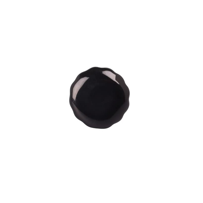 G Decor Crystal Glass Torus Flower Pull Knob for Kitchen