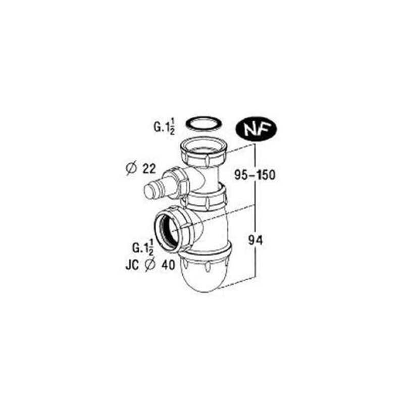 BLANCO Bottel odour trap 1 1/2' - 137158